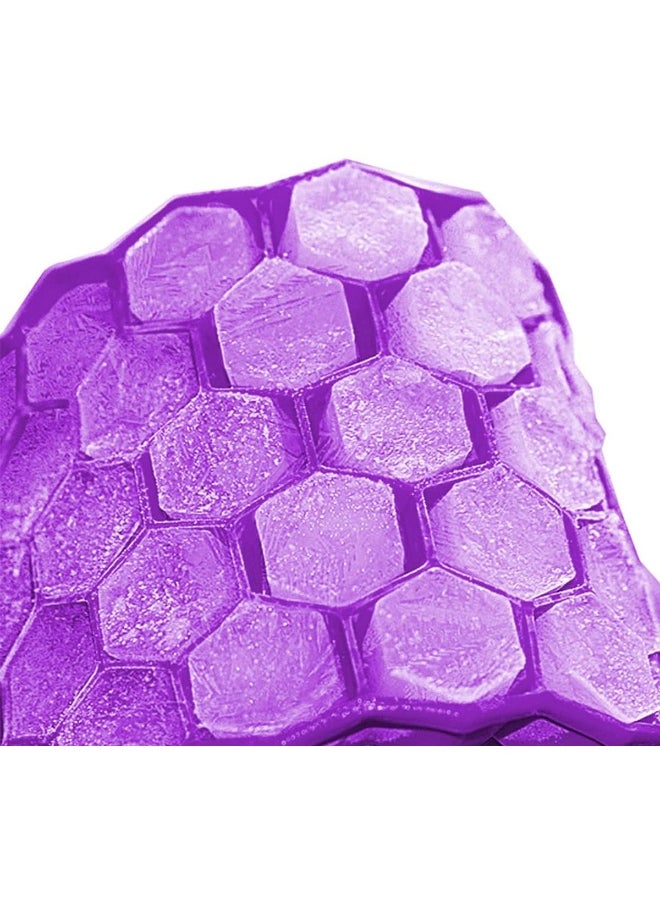 IBAMA - Silicone Flexible Ice Cube Trays with Lid, 37 Cubes Ice Trays for Chilled Drinks, Whiskey & Cocktails, Stackable honeycomb shape Safe Ice Cube Trays - Image 1