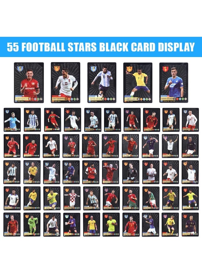 55 Pcs World Cup Football Star Card, Football Star Collection Card, Football Trading Card, Fan, Children, Youth, And Adult Football Trading Card (Black Card) - Image 4
