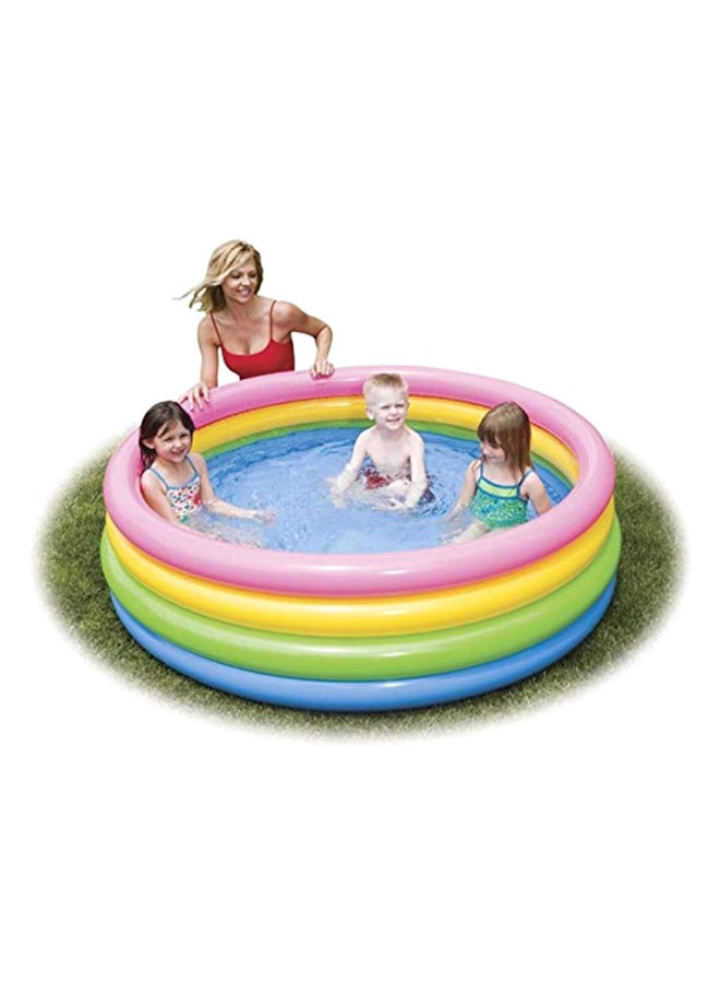 انتكس 56441 سن سيت جلو كيدي حوض سباحة للأطفال قابل للنفخ بي في سي متعدد الألوان 46 × 168 × 168 سم - Image 2