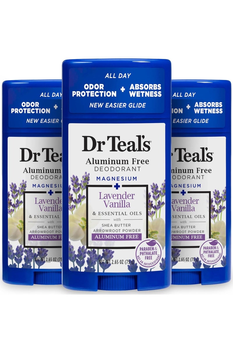 Dr Teal's Dr Teal's Deodorant Vanilla And Lavender Aluminum Free 75 g (Pack of 3) - Image 3