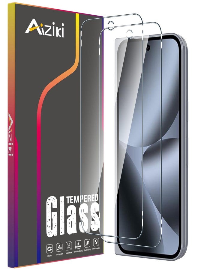 Aiziki (عبوة 2) مصممة لجهاز Google Pixel 10 Pro Fold/Pixel 9 Pro Fold واقي شاشة زجاج مقسى، مقاوم للغاية، مقاوم للخدوش، خالي من الفقاعات لواقي شاشة Pixel 10 Pro Fold، متوافق مع الجرابات - Image 1