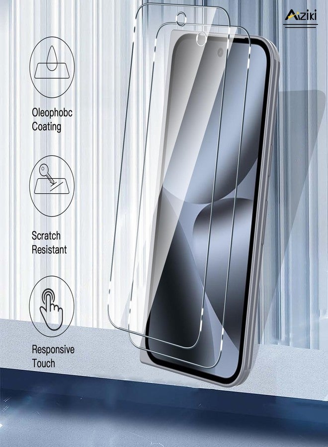 Aiziki (عبوة 2) مصممة لجهاز Google Pixel 10 Pro Fold/Pixel 9 Pro Fold واقي شاشة زجاج مقسى، مقاوم للغاية، مقاوم للخدوش، خالي من الفقاعات لواقي شاشة Pixel 10 Pro Fold، متوافق مع الجرابات - Image 5