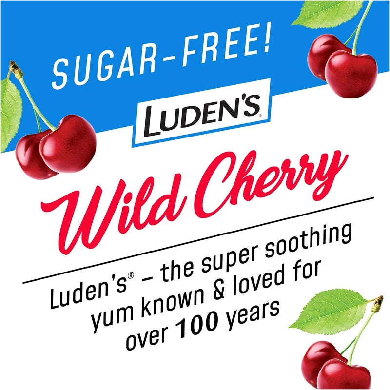 LUDEN'S Ludens Throat Drops Sugar Free Wild Cherry 25 Count Pack of 3 - Image 3