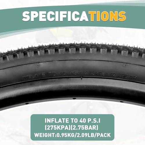 WEEROCK 2 Pack Bike Tires 29 Inch Tire Folding Bead Replacement Tyre (53-622) 29 x 2.1 MTB Mountain Bicycle Tire, Black - Image 3