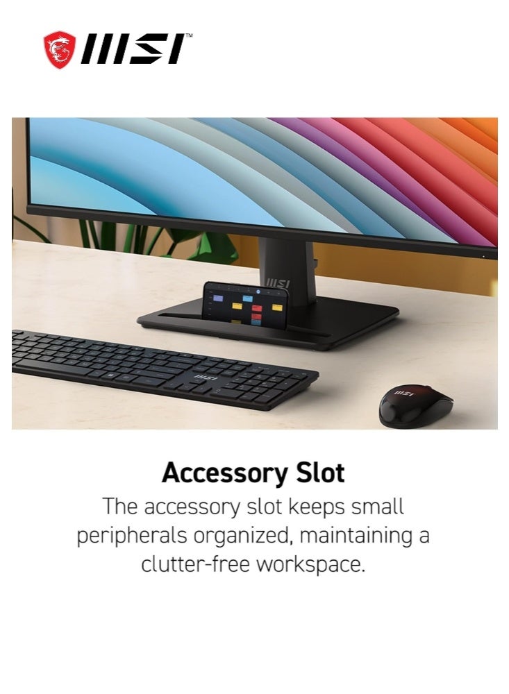 إم اس أي PRO MP251 E2 | 25 Inch 1920 x 1080 Full HD Gaming Office Monitor | IPS Panel, Borderless, 120Hz | Eye-Friendly, Built-in Speakers, Tilt-Adjustable | HDMI, DisplayPort, VGA Port, VESA Mountable | Black | 9S6-3PD2CM-001 - Image 4