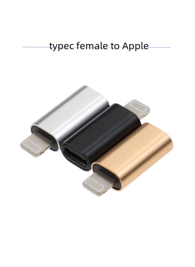 Suitable For Apple Mobile Phone Typec To Iphone Adapter Charging Data Cable Adapter 5v2a Converter 27w-Interface Form:Type C Female To Lightning Black 12w