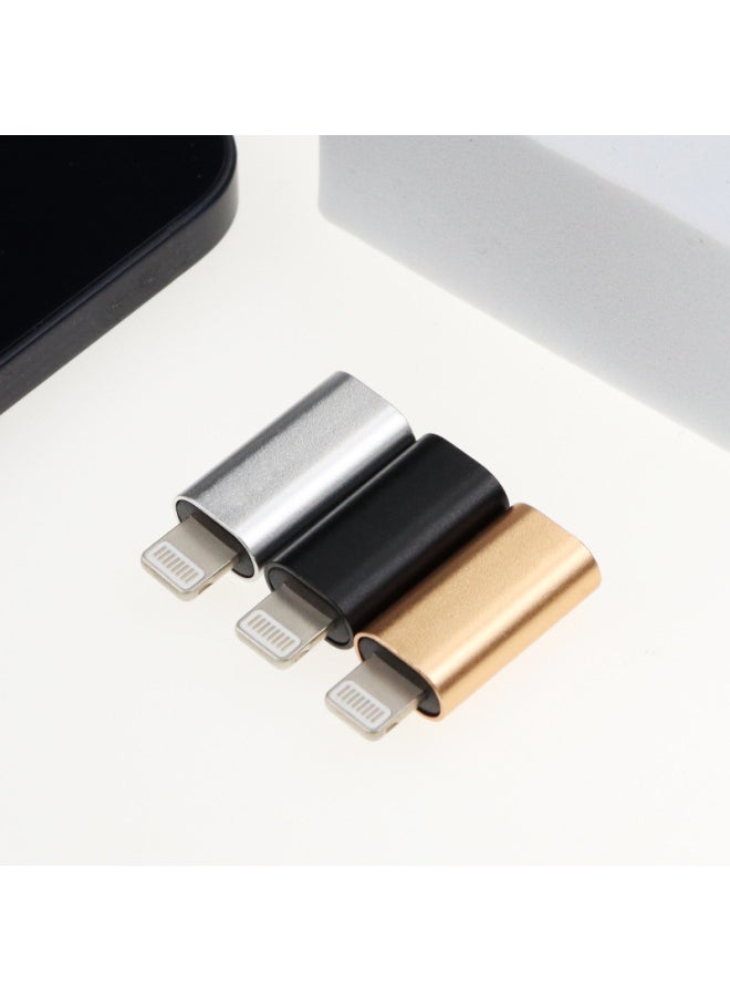 Suitable For Apple Mobile Phone Typec To Iphone Adapter Charging Data Cable Adapter 5v2a Converter 27w-Interface Form:Type C Female To Lightning Black 12w