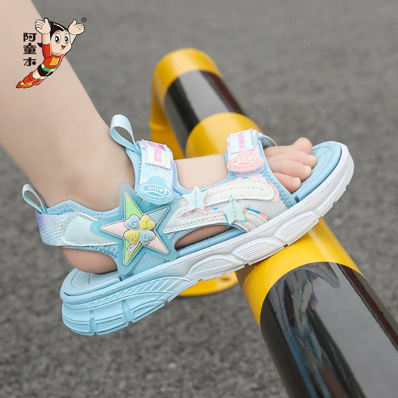 Astro Boy Boys Sandals 2025 Summer Children'S Open Toe Lightweight Trendy Beach Shoes Student Non-Slip Sports Sandals - Image 5