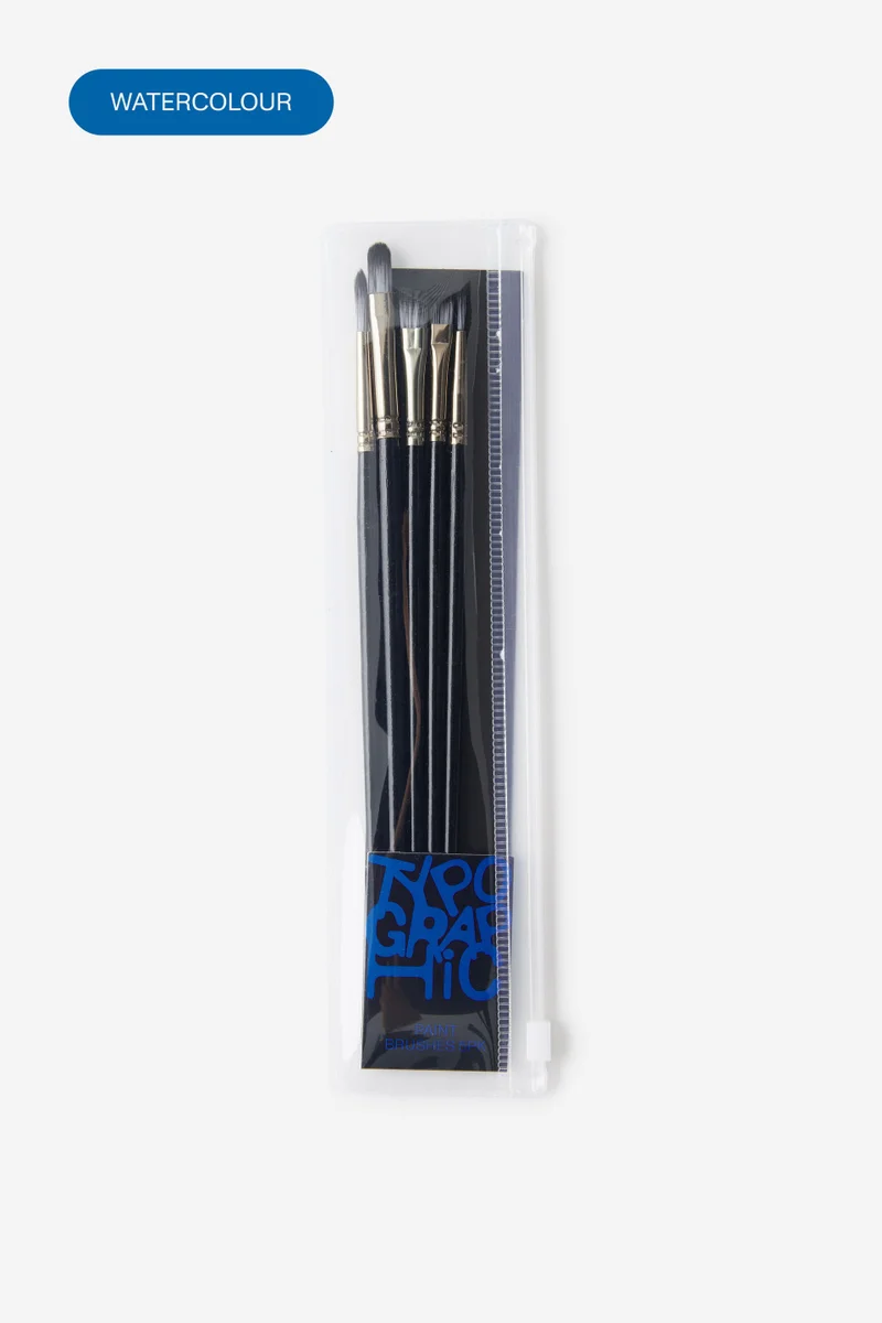 Typo Gouache Paint Brushes 5Pk