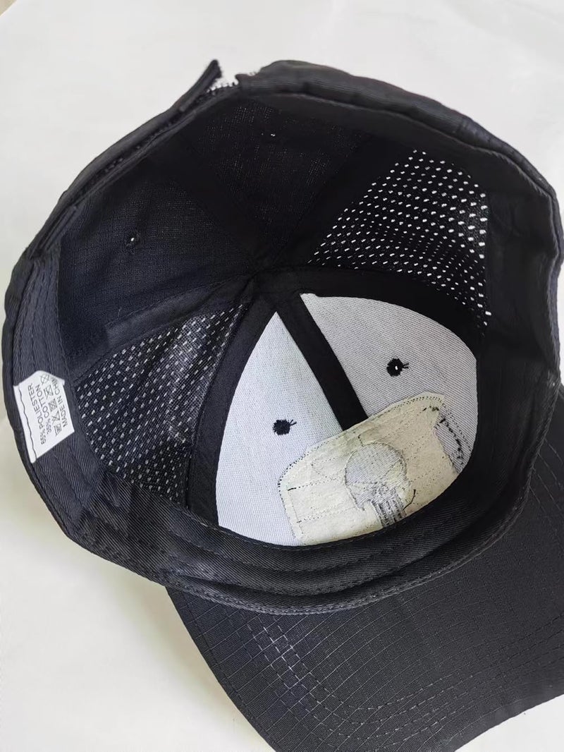 RUINUO Skull Mesh Baseball Cap Trucker Hat Tactical Operator Caps Outdoor Breath Sun Hats Black - Image 3