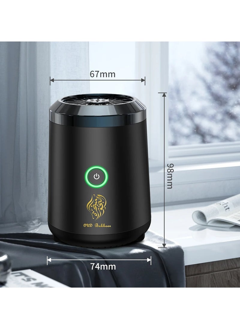 عود بخور - موزع البخور الكهربائي بنموذج Oud Bukhoor BK18 - حامل عطور محمول يعمل باليو إس بي للمنزل والسيارة والسفر - Image 1