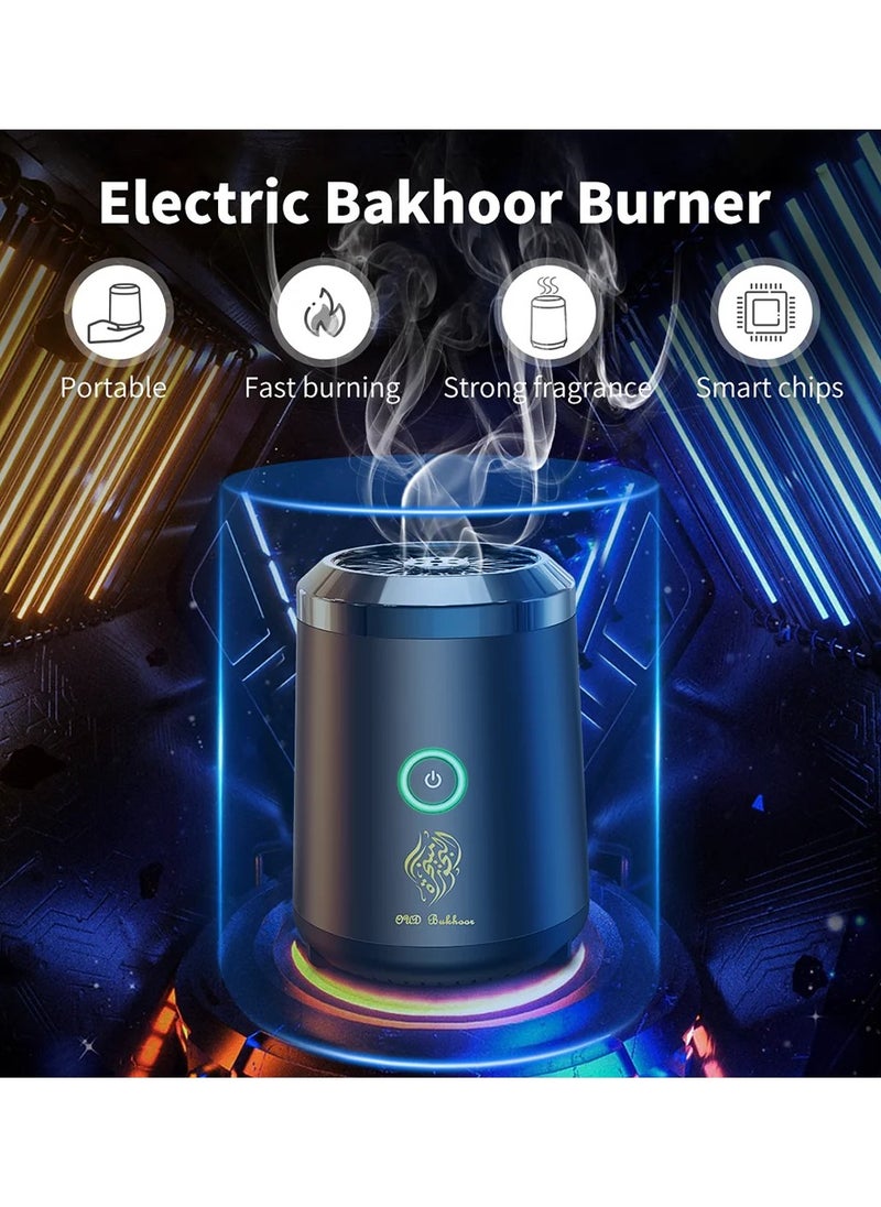 عود بخور موزع البخور الكهربائي بنموذج Oud Bukhoor BK18 - حامل عطور محمول يعمل باليو إس بي للمنزل والسيارة والسفر  - Image 5