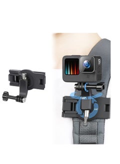 Y&D Professional Mount for Backpack Strap Adjustable Camera Shoulder Compatible GoPro Hero 9 8 7 6 5 4 Black Session Insta 360 One R DJI Osmo Action and Most  - Image 1