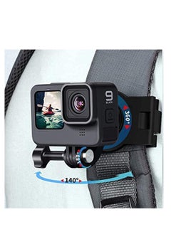 Y&D Professional Mount for Backpack Strap Adjustable Camera Shoulder Compatible GoPro Hero 9 8 7 6 5 4 Black Session Insta 360 One R DJI Osmo Action and Most  - Image 3
