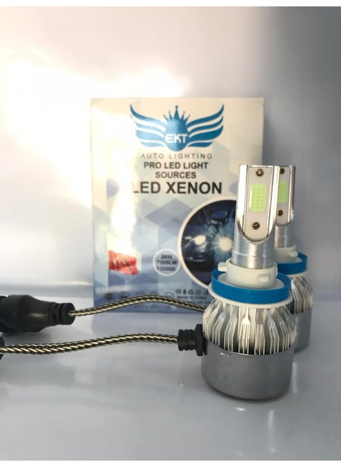 7200 Lumen Crazy Blue LED Xenon 30000K Lightning Effect (Led Headlight Bulb) h4