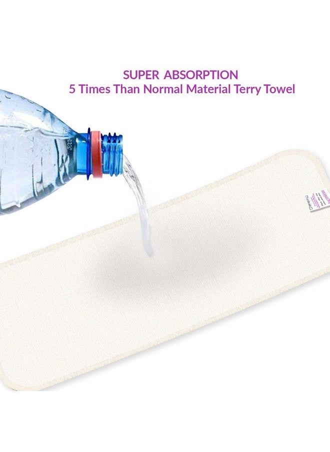 Cloth Diaper For Inserts Natures Cloth Diaper Liner Reusable Washable Cotton Diaper Nappy Inserts For Baby Cloth Diapers (Set Of 5)(Bemboo Terry 4 Layer)
