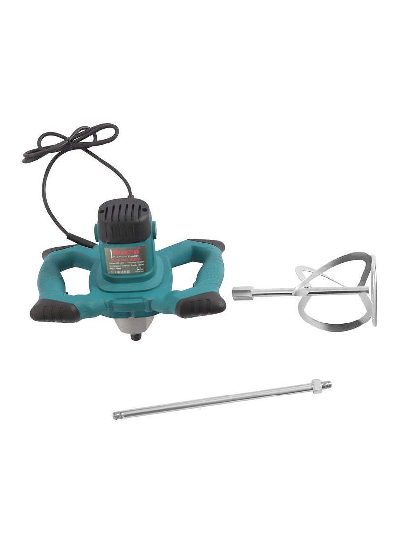 Roxon Electric Paint Mixer Machine Heavy Duty Handheld Mixer Drill  Cement, Putty & Paint Mixing Tool  Dual Handle Power Mixer with Steel Rod  High Performance Construction Mixer - Image 4
