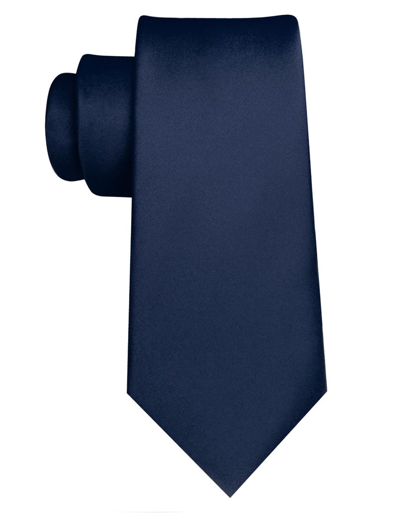 JEMYGINS Navy Tie Silk Necktie for Men Business and Wedding - Image 3