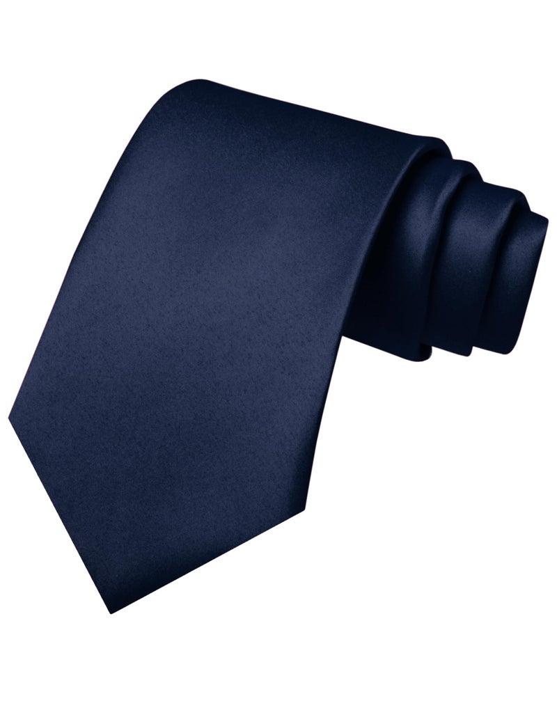 JEMYGINS Navy Tie Silk Necktie for Men Business and Wedding - Image 1