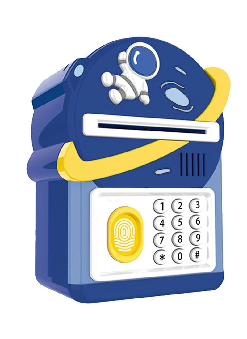 Little Story - Cute Piggy Bank With Fingerprint Lock & Music - Astronaut Blue - Image 1