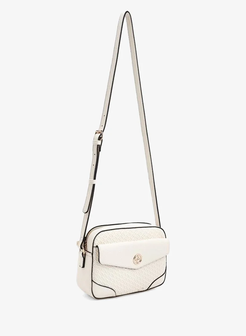 سيليست Monogram Embossed Crossbody Bag With Zip Closure
