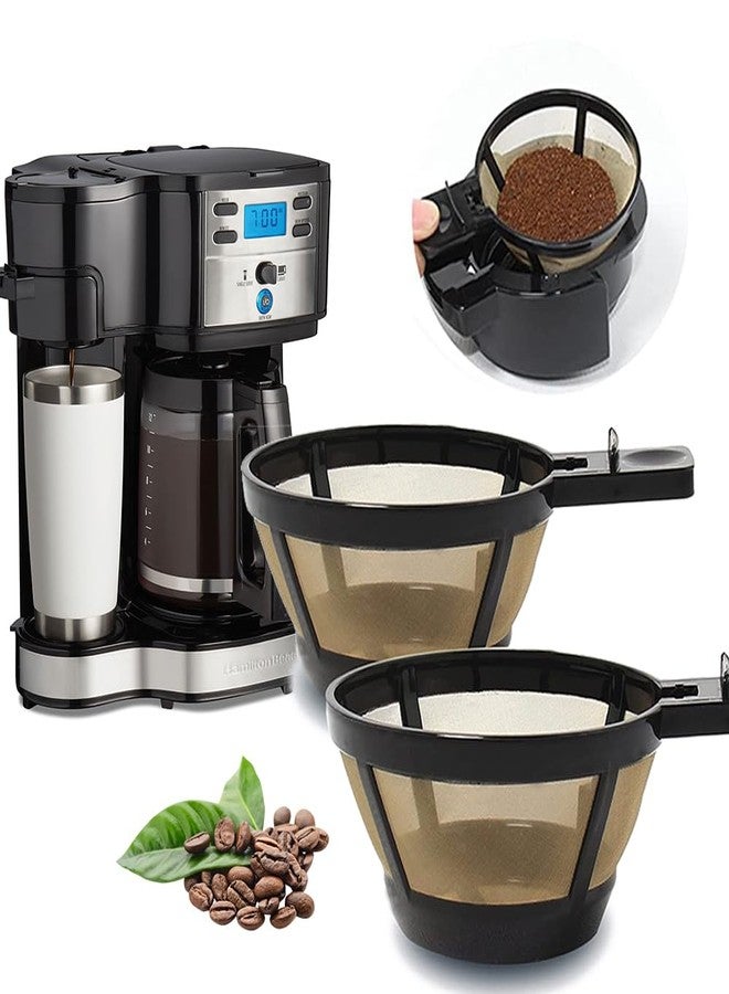 Sesama Reusable Coffee Basket Filter,12 Cup Replacement Filters Compatible with Hamiliton Beach 2-Way Brewer Coffee Maker Models 49980A, 49980Z, 47650, 49933,12 Cup Programmable Drip Accessories - Image 1