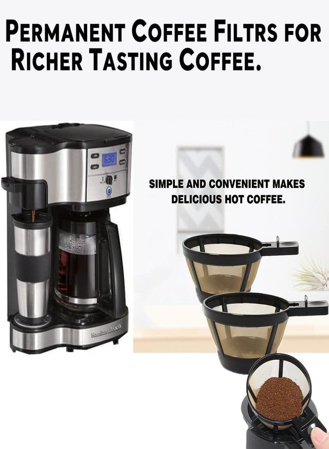 Sesama Reusable Coffee Basket Filter,12 Cup Replacement Filters Compatible with Hamiliton Beach 2-Way Brewer Coffee Maker Models 49980A, 49980Z, 47650, 49933,12 Cup Programmable Drip Accessories - Image 5