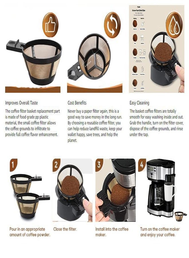 Sesama Reusable Coffee Basket Filter,12 Cup Replacement Filters Compatible with Hamiliton Beach 2-Way Brewer Coffee Maker Models 49980A, 49980Z, 47650, 49933,12 Cup Programmable Drip Accessories - Image 3