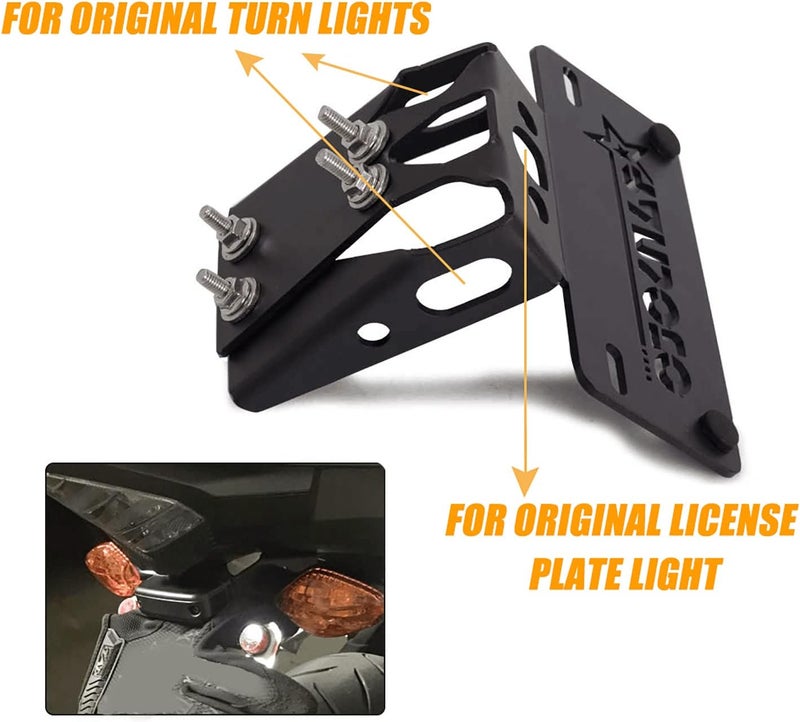 RANSOTO Motorcycle Fender Eliminator license plate mount Compatible with Honda CBR500R CB500F 2016-2024 - Image 2