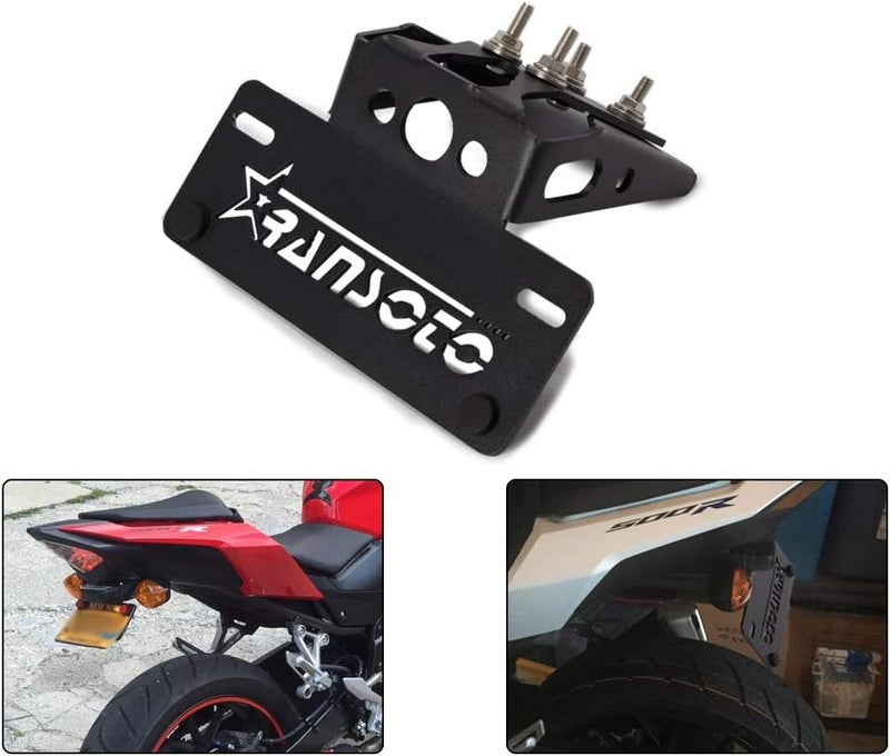 RANSOTO Motorcycle Fender Eliminator license plate mount Compatible with Honda CBR500R CB500F 2016-2024 - Image 1