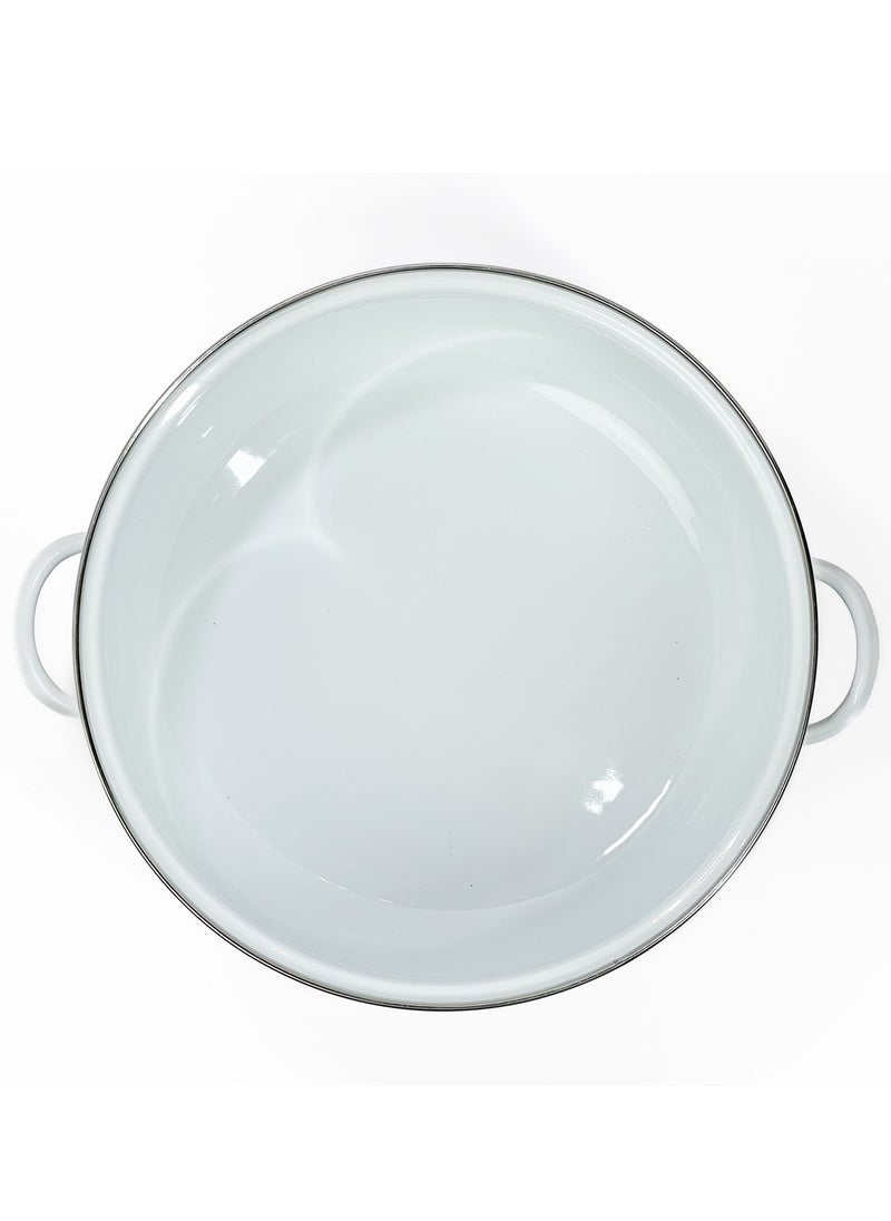 HTH - Set of 5 Enamel Cookware Pots with Lid Set Non Stick Coating with Stainless Steel Welt & Dual Handle Non Stick Enamel Dutch Oven for Bread Baking Cooking Soup Dutch Oven - Image 1