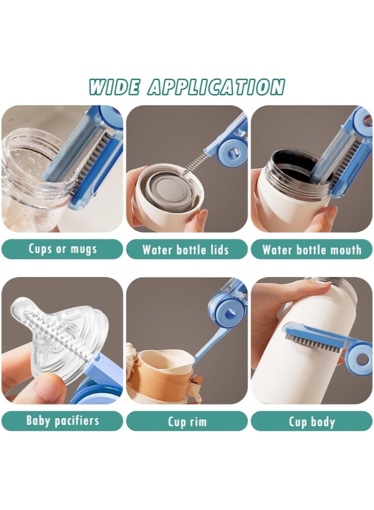 يلا جوي فرشاة تنظيف زجاجات متعددة الاستخدامات ٤ في ١، عبوة من ٣ قطع لتنظيف شقوق الأكواب والأغطية، مناسبة لزجاجات المياه، والأكواب، وزجاجات الأطفال، والأكواب الصغيرة، والماصات. - Image 5