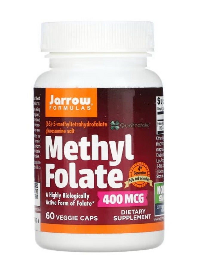 jarrow formulas Methyl Folate 400 mcg 60 Veggie Caps - Image 1