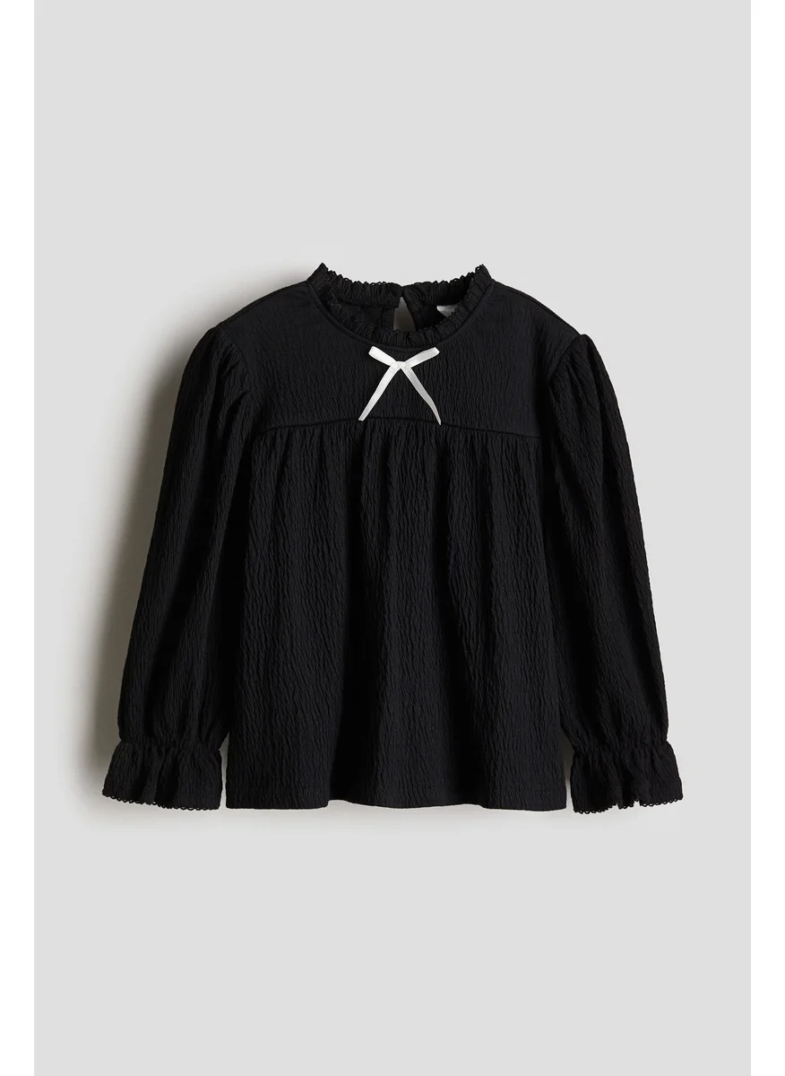 اتش اند ام Picot-Trimmed Blouse