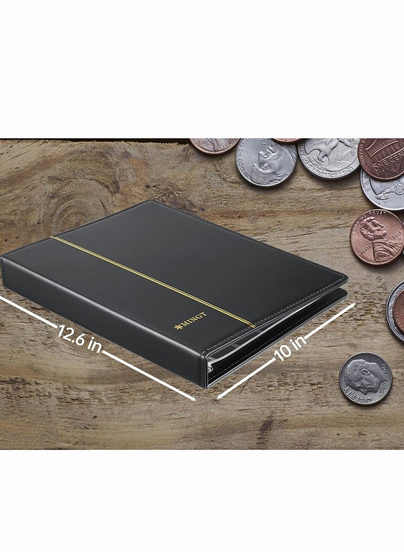 Excefore Currency Coin Album, Holder, 370 Pockets and Collecting Binder, 120 Paper Money Stamp Page Album Supplies for Collectors - Image 4