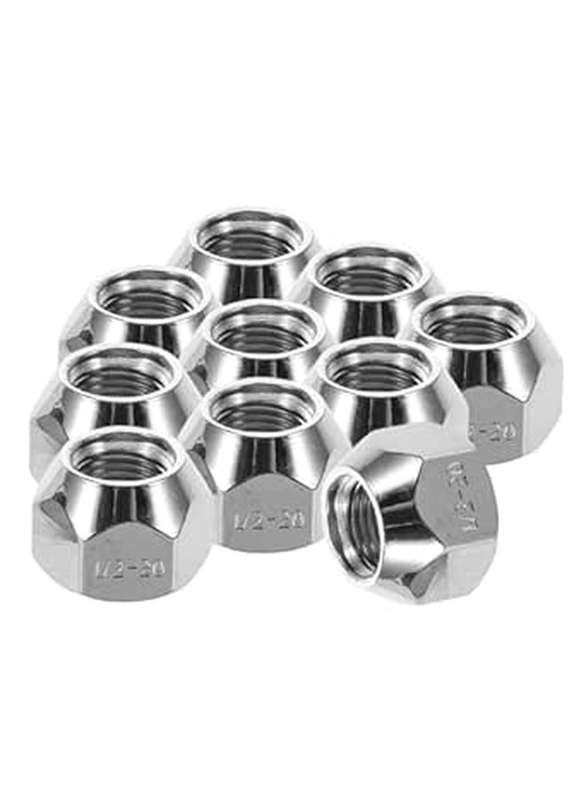 10 Pcs 1 2 20 Acorn Lug Nuts 16mm Thread Length For RV Boat Trailer Automotive Wheel Replacement - Image 1