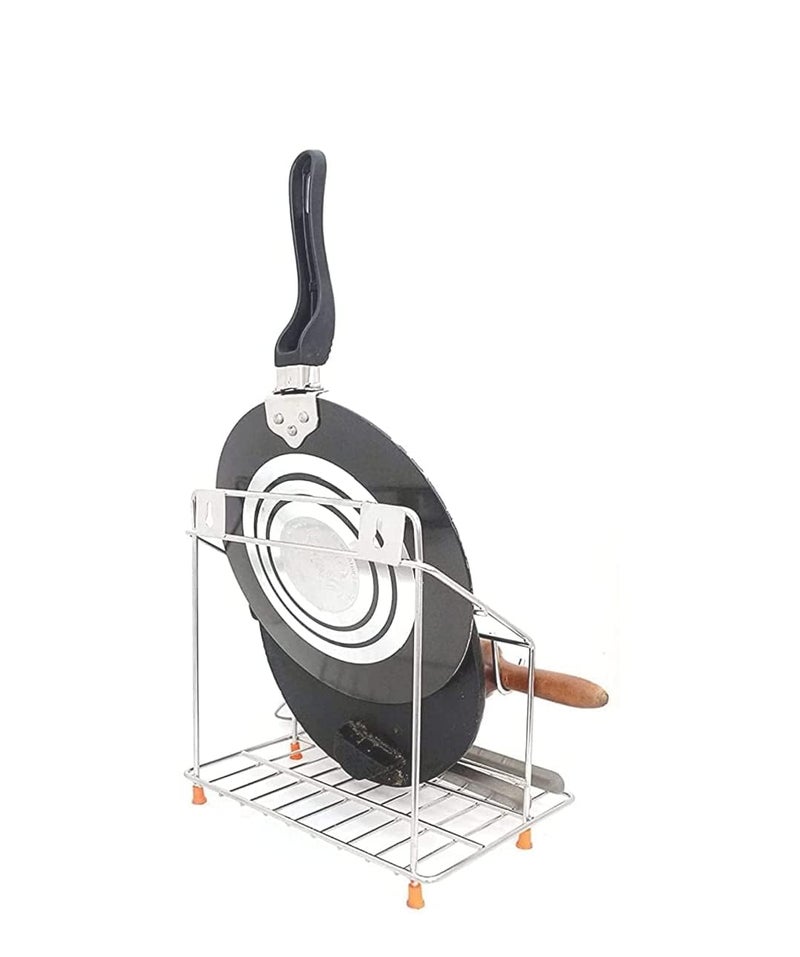CR18 COLLECTION THIS is a combo prodcut tawa chakla stand or 12 cup holder stand COMBO Chakla Belan and Tawa Stand for Kitchen - 100% Rust-Free Stainless Steel(combo) - Image 3
