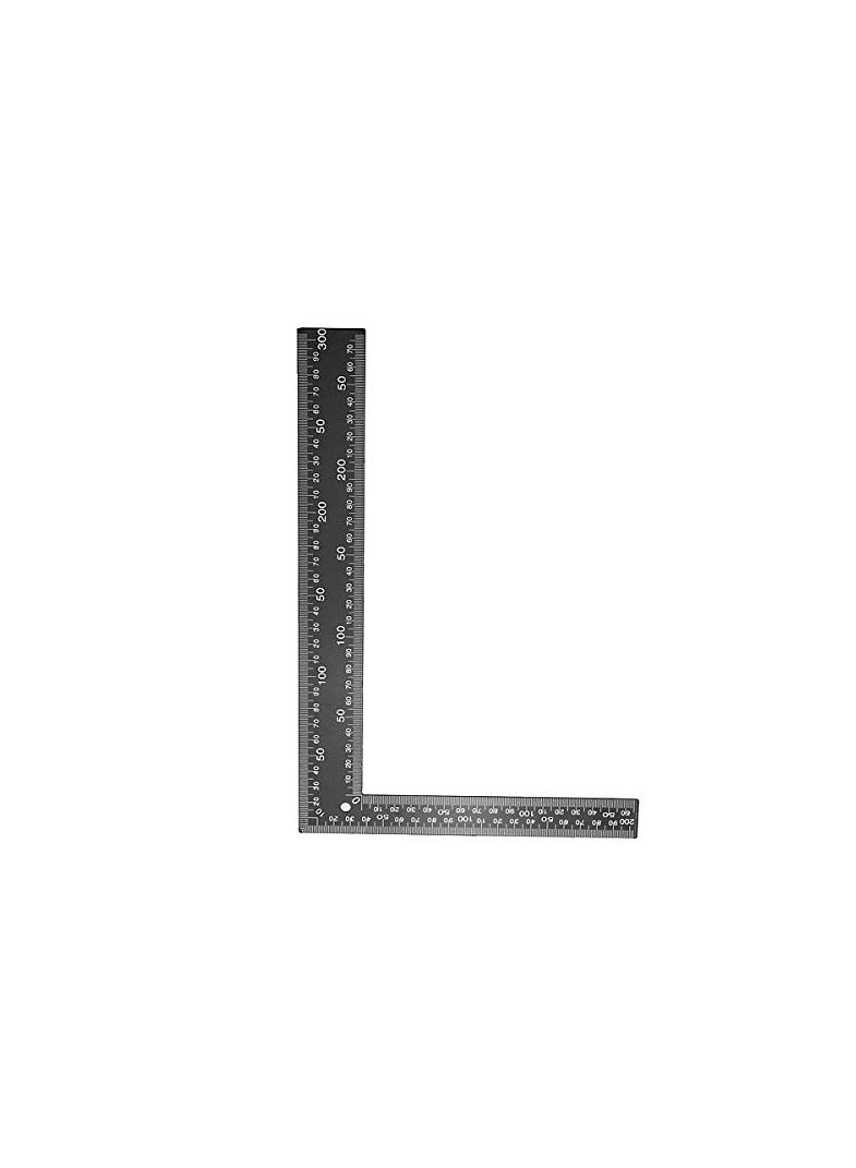 erorex 20 X 30CM STEEL TRI FRAMING SET SQUARE RIGHT ANGLE STRAIGHT EDGE L RULER 300MM S&S PRODUCTS  - Image 1