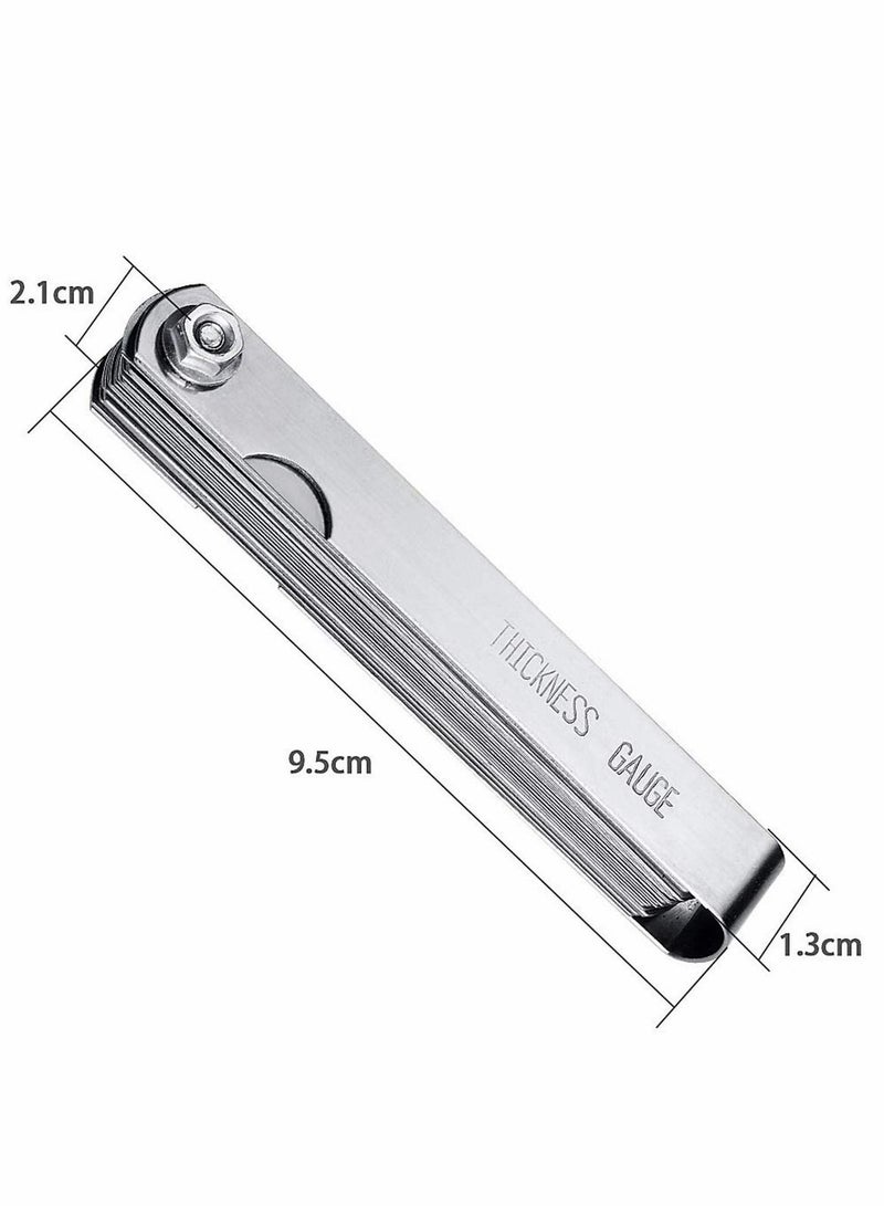 Y&D Feeler Gauge, 32 Blades High Precision Thickness Gauge Stainless Steel Dual Marked Metric and Imperial Gap Gauges Measuring Tool Combined For Width  - Image 5