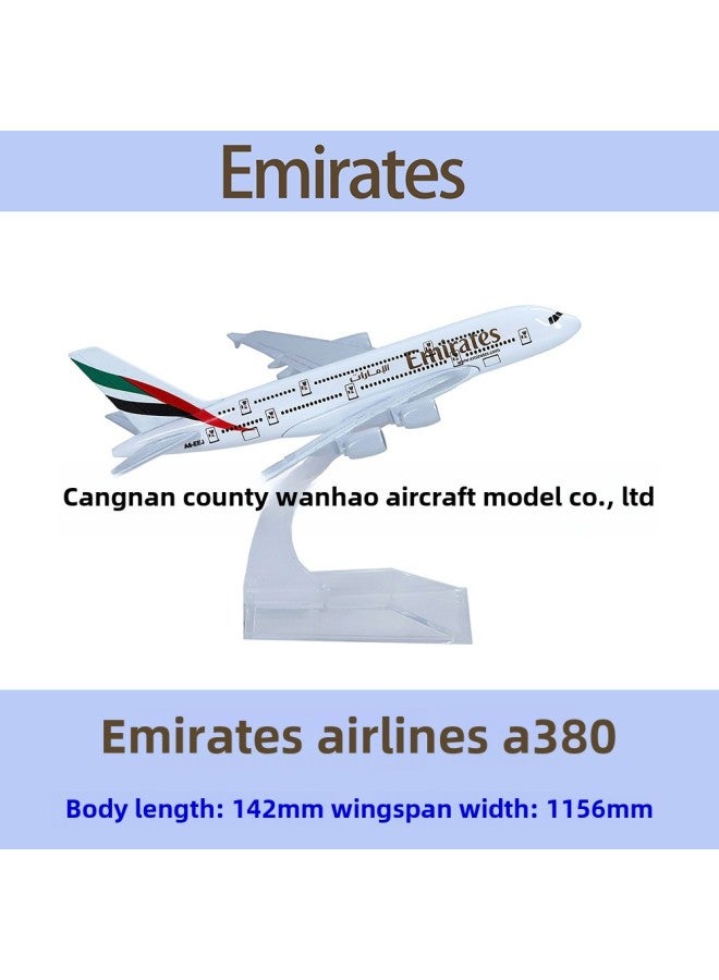 Special 15 Yuan A380 Aircraft Model 16cm Original Model UAE Malaysia Airlines KT Powder Gift Collection Alloy Simulation-Color:A380 Original Airbus380 - Image 2