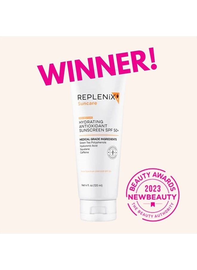 Replenix Antioxidant Hydrating Sunscreen SPF 50+ - Medical Grade Sun Protection, Zinc Oxide, UVA/UVB Protection, Safe for Sensitive Skin, 4 oz.  - Image 4