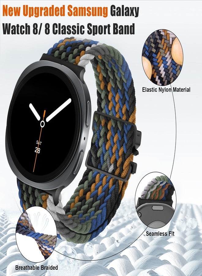 ZOOROO Braided Band Compatible with Samsung Galaxy Watch 8 40mm 44mm/ 8 Classic 46mm, Adjustable Parachute Buckle Stretchy Nylon Sport Strap for Men Women, S/M (Not for Galaxy Watch Ultra) - Image 4