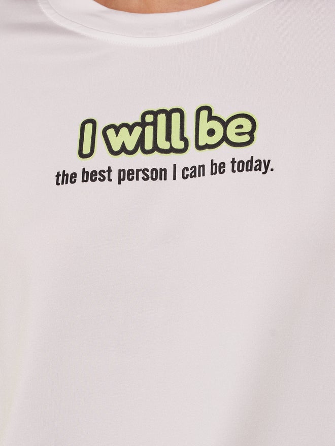 Styli Styli Round Neck Slogan Print T-Shirt  - Image 4