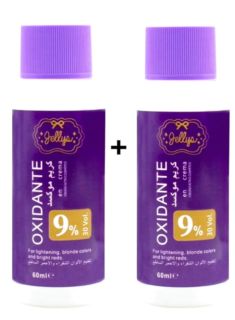 OXIDANTE FOR LIGHTENING BLONDE COLORS AND BRIGHT REDS EN CREMA 9%VOL 2PCS