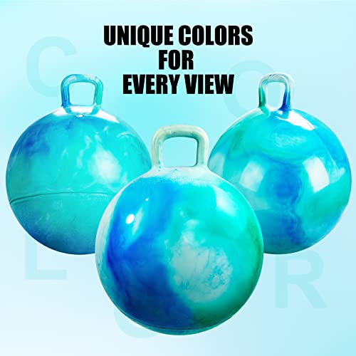 INPODAK Hopper Ball 22 Inch Bouncy Ball with Handle for Kids, Hippity Hop Jumping Bounce Hopping Toy for Boys Girls Ages 7-12 with Pump and Gift Box Great Gift for Birthday Holiday - Image 5