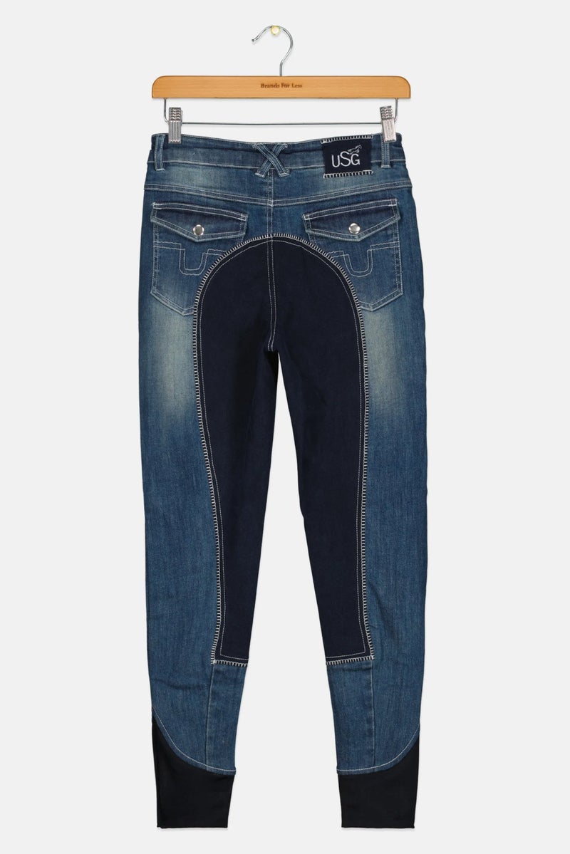 USG Kids Girl High Waist Belt Loops Skinny Jeans, Wash Blue - Image 3