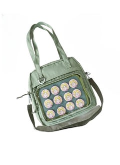 Women Ita Bag, Girls Fashion Shoulder Bag, Lightweight And Durable Large Handbag, Nylon School Bag With Detachable Shoulder Strap For Teenage Girls, (1pc, Green)