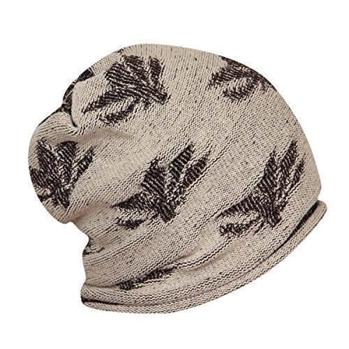 FabSeasons Unisex Beige Acrylic Woolen Slouchy Beanie and Skull Cap for Winters - Image 1