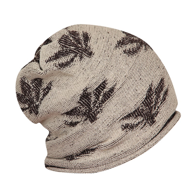 FabSeasons Unisex Beige Acrylic Woolen Slouchy Beanie and Skull Cap for Winters - Image 5