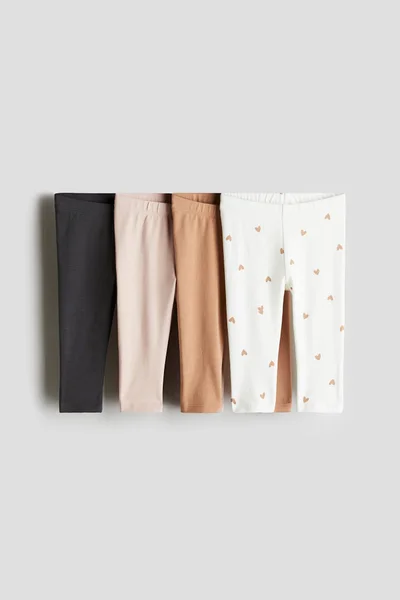 H&M 4-pack cotton jersey leggings